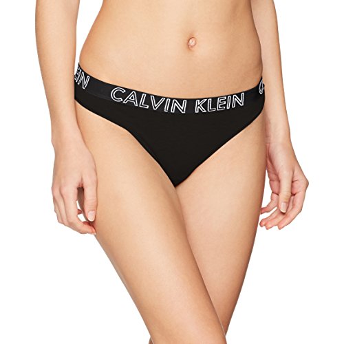 Calvin Klein Damen String Thong , Schwarz (Black 001) , 36 (Herstellergröße: S)