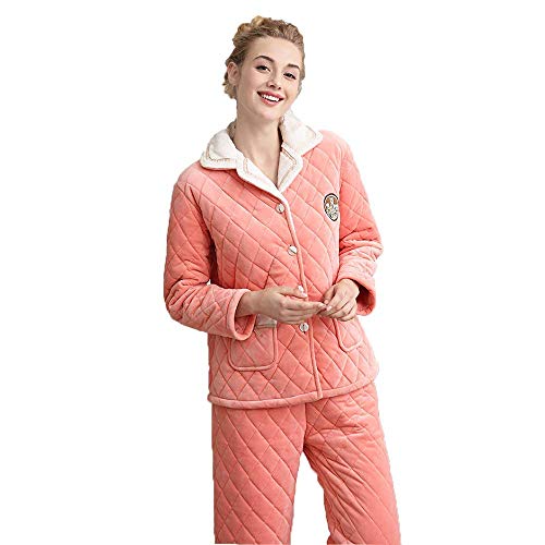 Nosson, set di pigiami, a maniche lunghe, spesso e caldo cardigan in pile con scollo a V, abbigliamento a maglia, abbigliamento casual