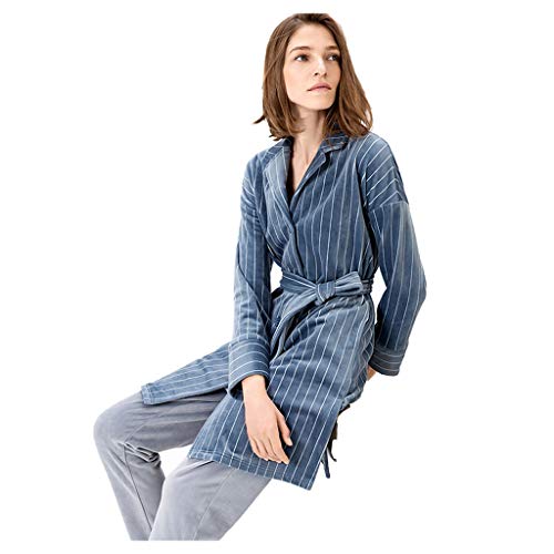 Pigiama in Velluto Color Corallo Abbigliamento for La Casa Autunnale E Invernale da Donna Set di Pigiami Imbottiti Caldo Abbigliamento Casual (Color : Blue, Size : XXL)