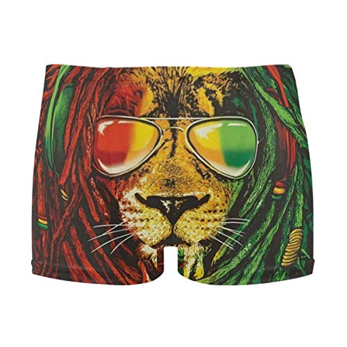 best gift Mens Swim Trunks Glasses Lion Boxer Briefs Board Short Beach Shorts Men Swimming Briefs Swimwear XL