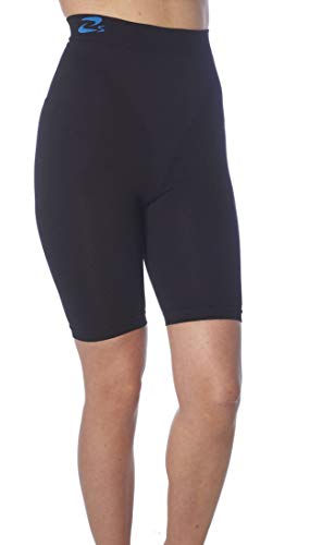 CzSalus Pantaloncino corto o shorts snellente, anti-cellulite con Aloe Vera+Tè verde Nero Tg. M