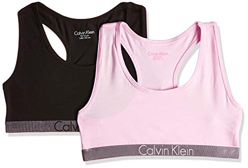 Calvin Klein 2 Pack Bralette Corsetto, Multicolore (1 Black / 1 Unique 037), 164 (Taglia Produttore: 14-16) Bambina