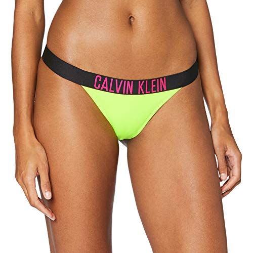 Calvin Klein Brazilian-n Reggiseno Bikini, Giallo (Safety Yellow ZAA), (Taglia Produttore: Medium) Donna