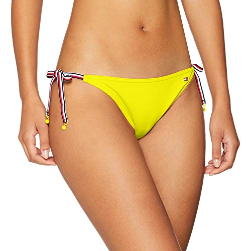 Tommy Hilfiger String Side Tie Bikini Slip, Giallo (Empire Yellow 700), 40 (Taglia Produttore: X-Small) Donna
