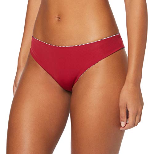 LOVABLE Reversible Red Bikini Slip, Rosso (Vichy 288), 40 (Taglia Produttore:S) Donna