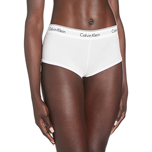 Calvin Klein Boyshort-Modern Cotton Culotte, Bianco (White 100), S Donna