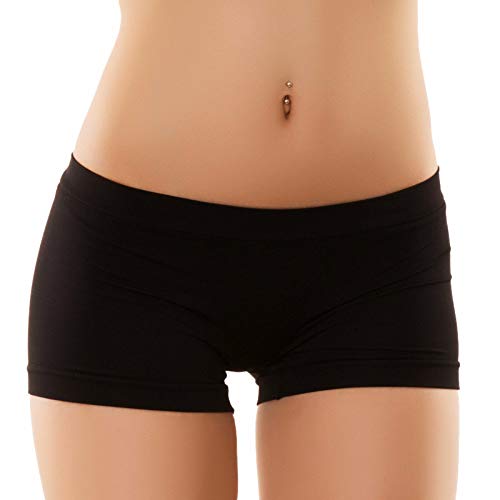 Toocool - Pantaloncini Donna Culotte Shorts Intimo Fitness Sport Hot Pant LO-YQ3308 [L/XL,Nero]